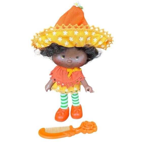 Vtg 80’s Strawberry Shortcake ORANGE BLOSSOM Doll With Comb - American Greetings - Picture 1 of 9